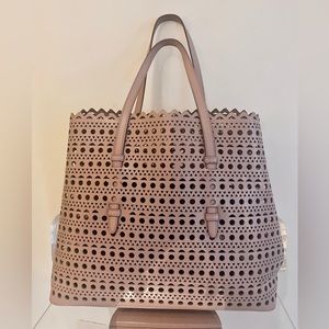 ALAIA Laser Cut Tote - Sandy